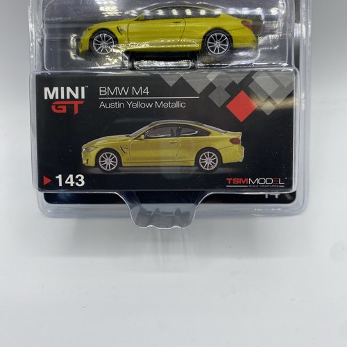 1/64 MINI GT MIJO EXCLUSIVES BMW M4 LHD AUSTIN YELLOW METALLIC 1 OF 1200 - Afbeelding 5 van 5