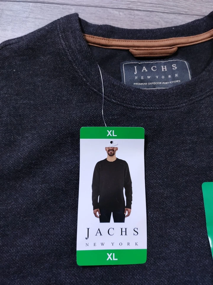 Jachs New York Sweater Adult X-Large Black Wool Blend Long Sleeve Crewneck Mens - Image 2 of 4