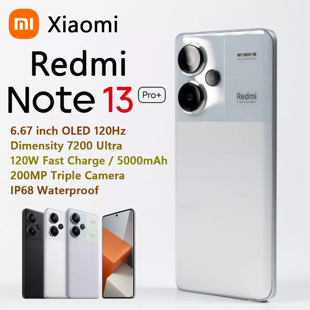 Xiaomi Redmi Note 13 Pro+ 5G Dimensity 7200 Ultra 256GB/512GB 200MP 120W 5000mAh