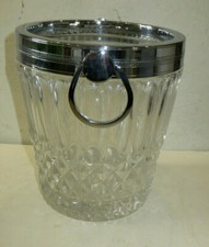 Superbe seau à champagne, rafraîchissoir,  verre épais, très lourd, 4,3 kg.
