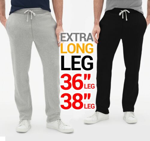 EXTRA LONG LEG Jogging Joggers Gym Bottoms Mens / Womens Big & Tall 36" 38" LEG - Picture 1 of 68