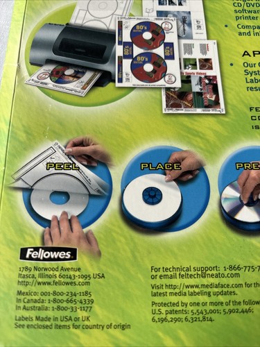 Fellowes Neato CD DVD Matte Labels Photo Quality Opened 30+ - Picture 7 of 9