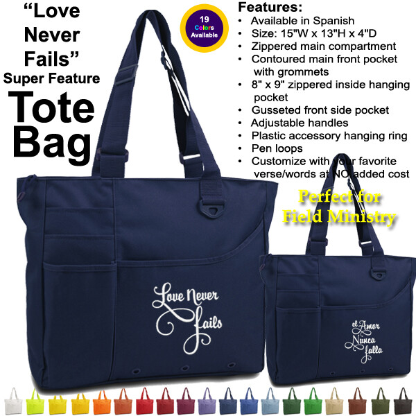 Your Love Never Fails Tote Bag Your Love Never Fails Tote Bag