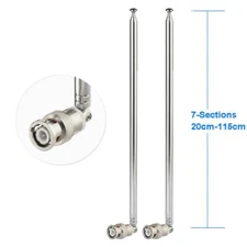 2X VHF UHF Telescopic Antenna For Radio Police Scanner Ham Radio FM Transmitter