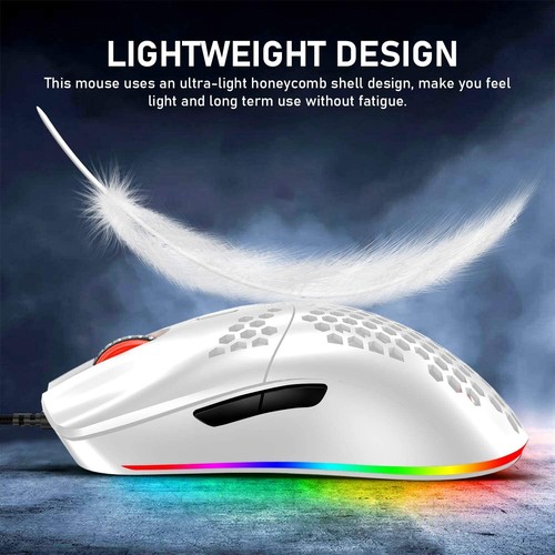 Gaming Mouse Wired Lightweight Ergonomic RGB LED Backlit Gamer Laptop PC PS4 MAC - Picture 8 of 19