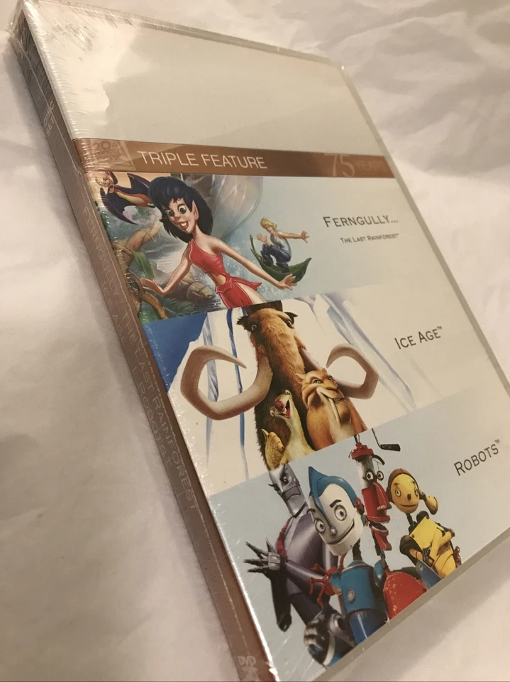Triple Feature:Ferngully ,Ice Age, Robots DVD, 75 Years - Image 4 of 4