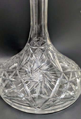 Vintage Kristall Pinwheel Starburst SCHIFFE DEKANTER Schnaps Brandy Stopfen ABP - Bild 4 von 6