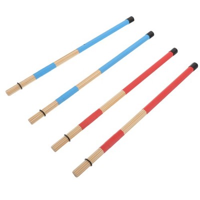 2 Pairs Wood Drumsticks Kit Accessories Brushes for Kids Drummers