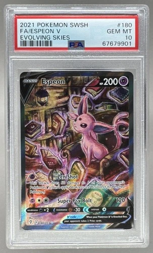 67679901 Espeon V 2021 Pokemon Sword & Shield Evolving Skies #180 PSA 10