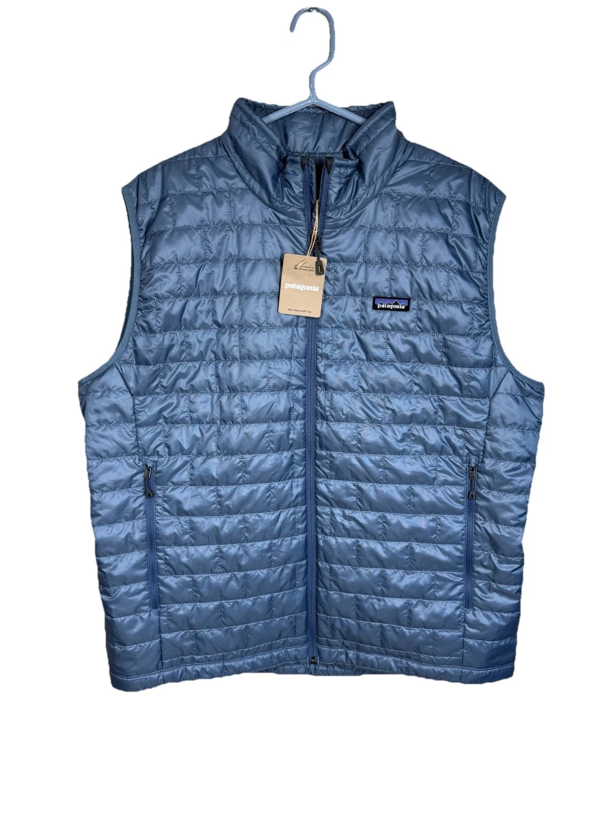 Patagonia Men’s XXL Nano Puff Packable Insulated Zip Vest Utility Blue NWT $189