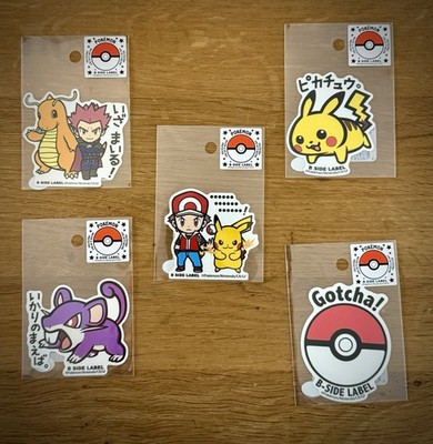 Pokemon 5 Sticker B-Seite Label Nintendo Pokémon Center Shibuya Tokyo Neu