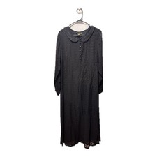 VTG 90s Gothic Sacred Threads Black Maxi Dress Sheer  Size S/M Whimsy Goth