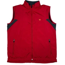 Pearl Izumi Red Cycling Vest Men's Large Lightweight Front Zip Pockets High Neck