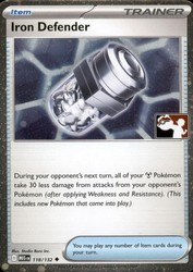Iron Defender 118/132 Prize Pack Series 8 Uncommon Holo