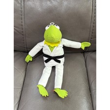 Disney Kermit the Frog Karate Martial Arts White Gi Plush Toy Just Play