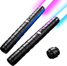 Metal Dueling Lightsaber for Adults  Teens - Heavy-Duty Aluminum Hilts, 15-Col