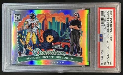 2025 Donruss Optic Ben Roethlisberger/Bill Cowher Base (PSA 10)