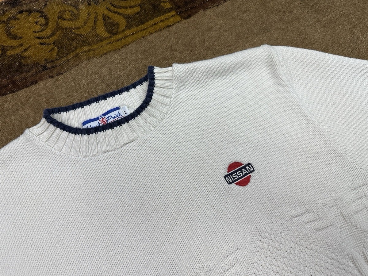 Vintage 90s Nissan Motor Conpany Knit Sweater Men's Medium View 3