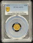 PCGS AU53 1851 United States Liberty Head $1 Gold Coin G$1-891