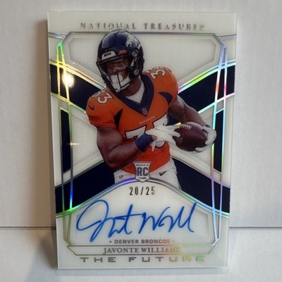 2021 Panini National Treasures Rookie Auto Javonte Williams TF-JW Broncos /25