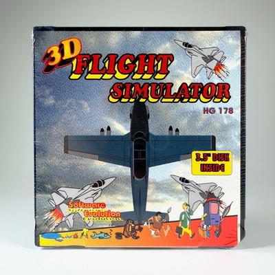 VTG SEALED Software Evolution HG178 3D FLIGHT SIMULATOR DOS 3.5'' Shareware DISK