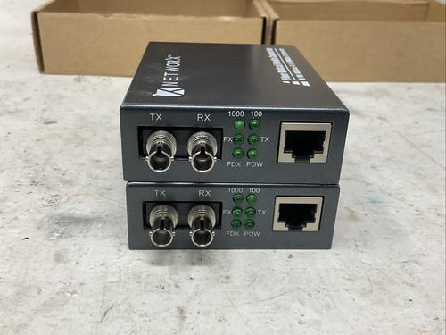 Paire (2) convertisseur de média fibre Gigabit Networx FT-1000MM-ST850 avec adaptateur secteur - Photo 9/13
