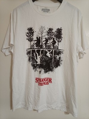 Stranger Things Grafikdruck T-Shirt - Weiß - XL - Traumhafter Zustand