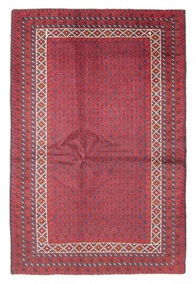 Vintage Hand-Knotted Area Rug 3'11'' x 6'4'' Traditional Oriental Wool Carpet