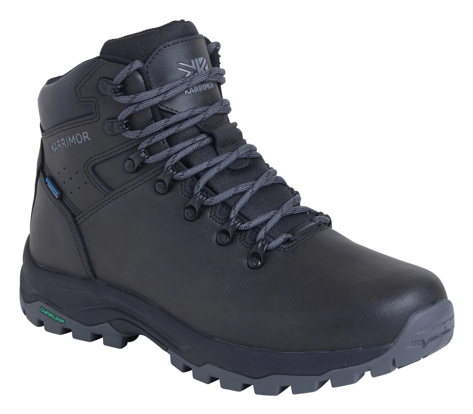 Karrimor Mendip 4 Mens Black Walking Hiking Lace Up Trek Leather Boots