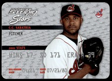 2002 Donruss Studio #SS-10 CC Sabathia BASEBALL Cleveland Indians