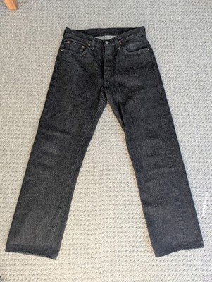 Men's Sugar Cane 1947 Black Denim Jeans - Straight Fit 14.25oz