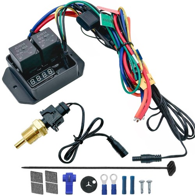 #ad DIGITAL ADJUSTABLE ELECTRIC FAN CONTROLLER THERMOSTAT TEMP ERATURE SWITCH WIRING $59.95