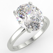 2.22 Ct Oval Cut VS2/F Solitaire Diamond Engagement Ring 14K White Gold