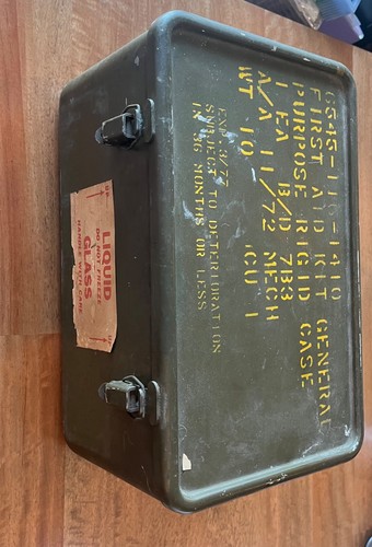 Army Navy Patrol Boat First Aid Medical Kit Filled With Contents Vietnam