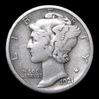 1921-D Mercury Dime Silver ---- Nice Rare Coin ---- #KK558