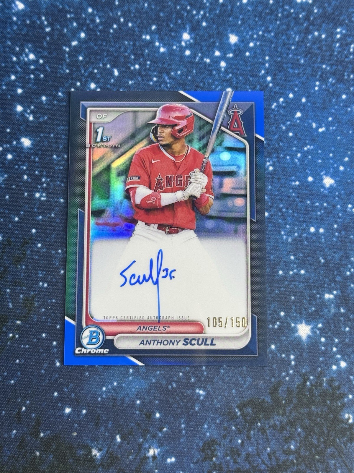 2024 Bowman Chrome Prospect Autographs Blue Ref CPAAS Anthony Scull Auto/150