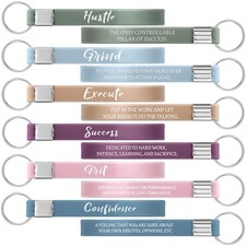 24Pcs Motivational Keychains Gifts Inspirational Silicone Keychains for Teachers