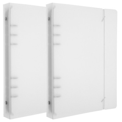 2Pcs Kawaii Clear A5 Binder with Adjustable Organizer for Office Or School Use