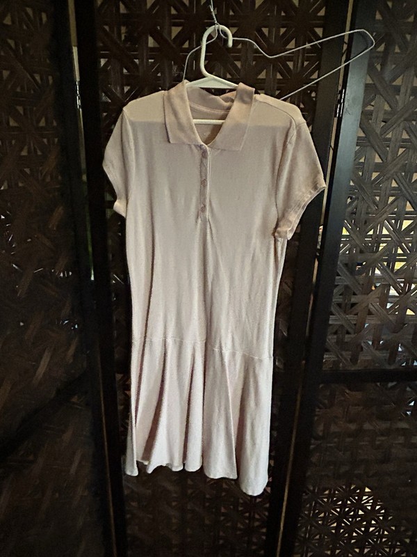 Children place large 10/12 polo Dress light pink to tan dress