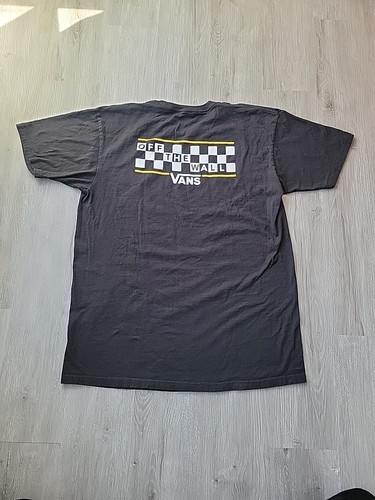 VANS Checkered Graphic Tee Shirt Black Large Vans Official Skate Grunge VGC - Bild 3 von 8