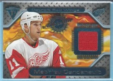 2000-01 Private Stock Titanium MATHIEU DANDENAULT Game Used Jersey Red Wings #95