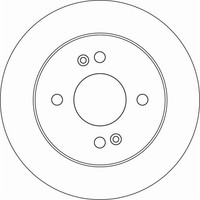 2X TRW Bremsscheiben 234Mm Voll Hinten Passend FÜR Hyundai I10 | DF6949