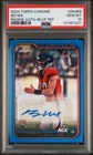 2024 Topps Chrome Rookie Autographs Variations Bo Nix #RABNI Blue /150 PSA 10