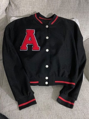 Black & Red sport jacket Size L by Shien preowned good condition