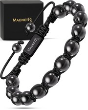 MagnetRX Magnetic Hematite Bracelet - Max Strength Therapy - 8mm Bali Bead