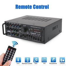 Sunbuck 110V 2000W 2CH EQ Bluetooth Stereo Amplifier Support USB Disk SD Card