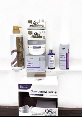 Complete Hair Care Set Dove DermaCare + Pantene Collagen 510ml + 2 Lirio Soaps