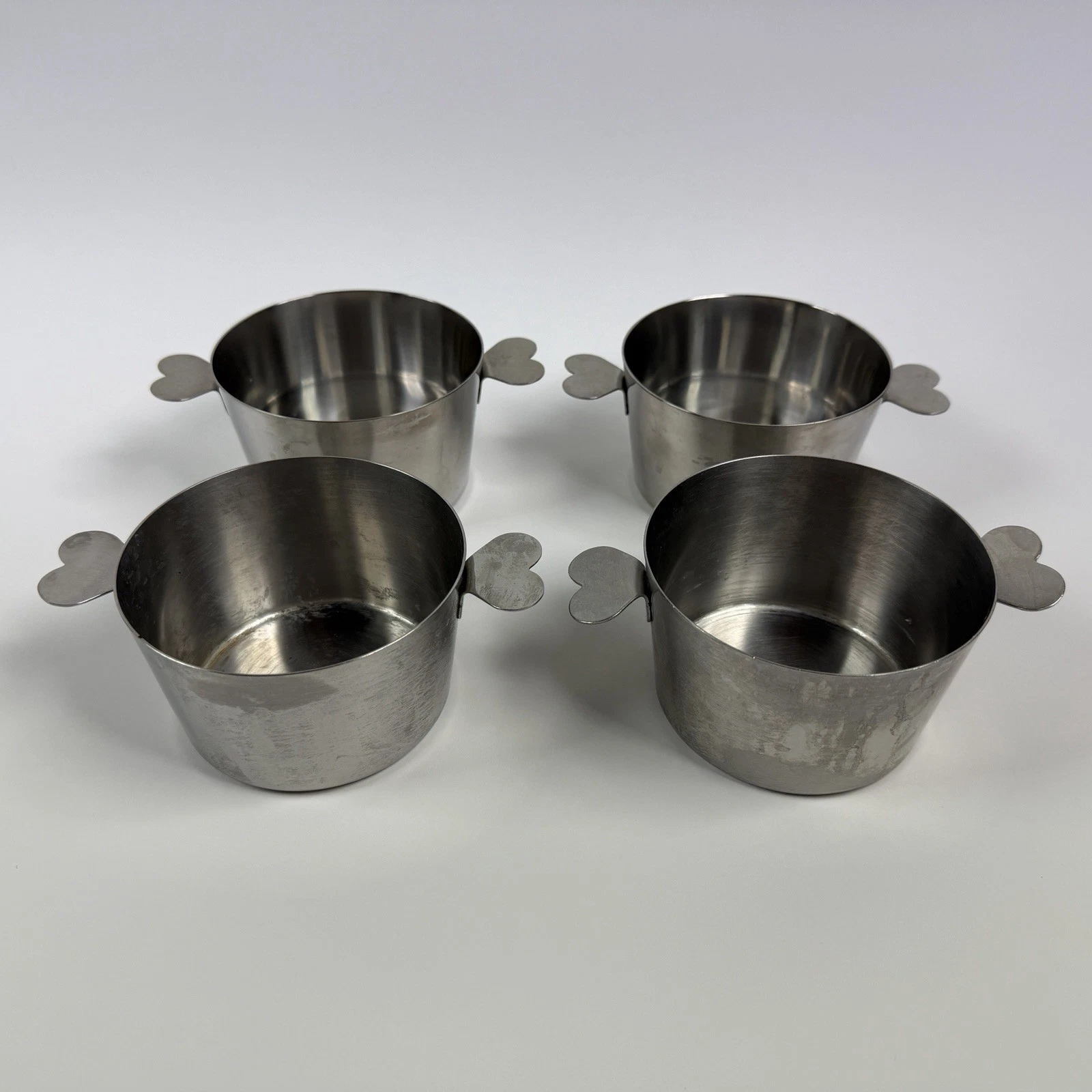 Matfer Bourgeat Charlotte Dessert Mold Stainless Steel Heart Handles 4" Lot #1