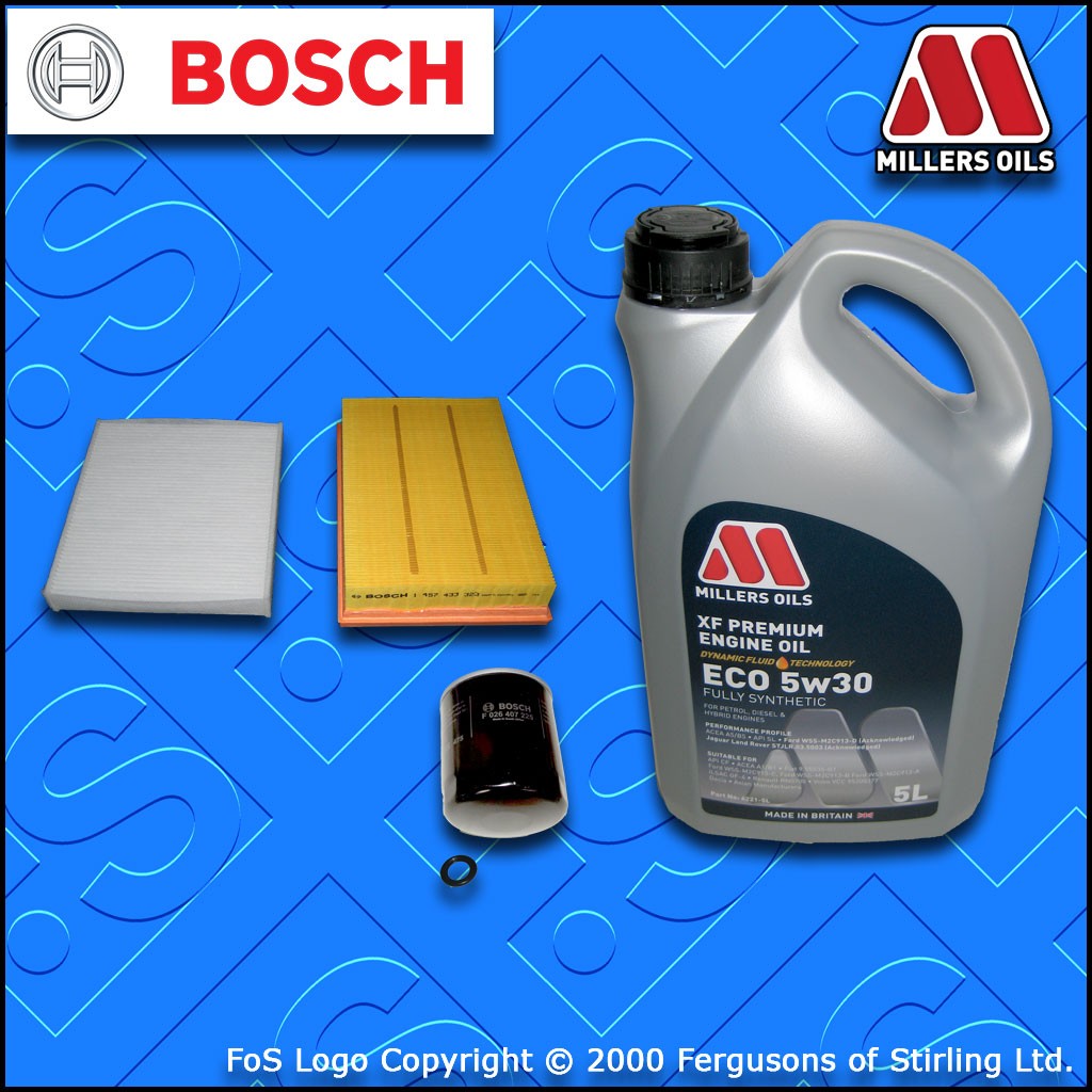 SERVICE KIT for VOLVO V50 1.8 16V OIL AIR CABIN FILTER +5w30 ECO OIL (2004-2007)