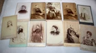 11 ANTIQUE CABINET CARDS VICTORIAN / EDWARDIAN LADIES PORTRAIT CARDS
